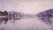 River's Edge The Seine at Herblay Paul Signac